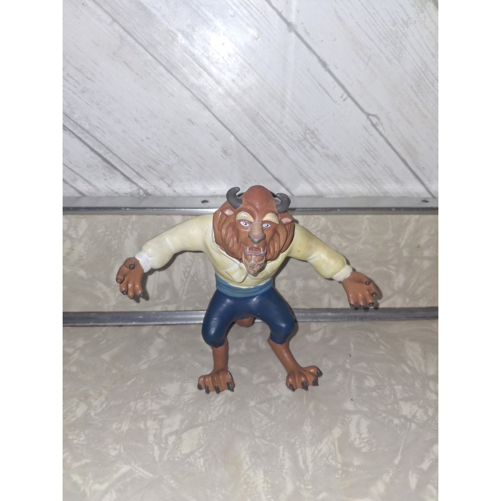 Vintage Just Toys Disney Beauty & the Beast Rubber Bendable Beast Fig FREE SHIP